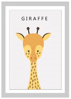 Cute Giraffe in Gray Frames